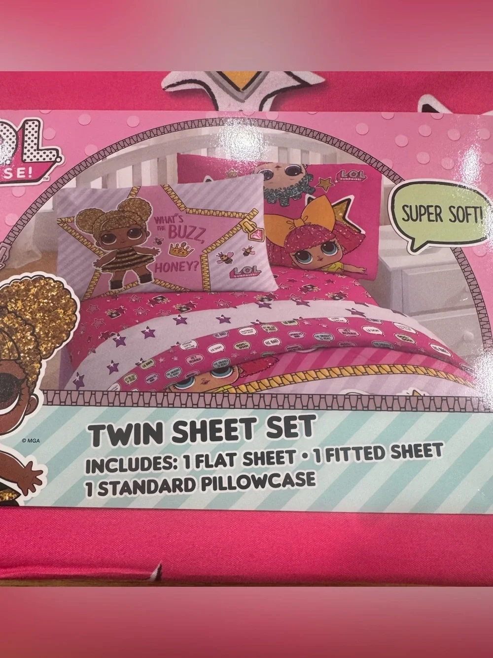 LOL SUPER SOFT TWIN SHEET SET NEW NWT SURPRISE BEDTIME FUN UNISEX RARE HTF